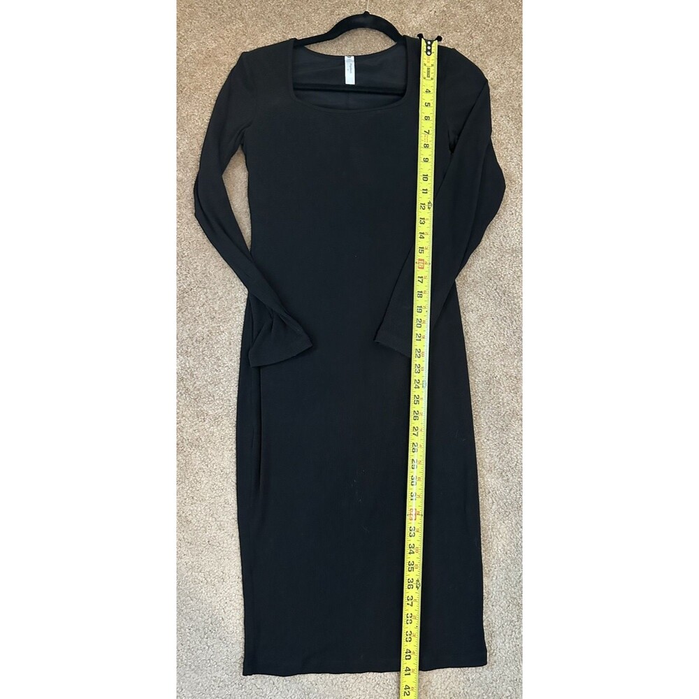 Popilush Women Long Sleeve Midi Bodycon Shapewear Dress Square Neck Modal Sz XL - Picture 6 of 11